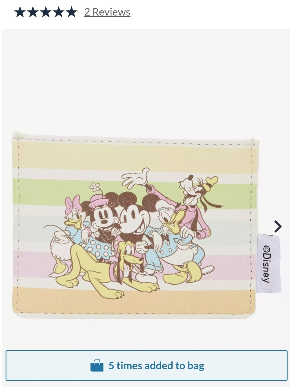Loungefly Disney Pastel Stripe Mickey And Friends Card Holder — Multi Pastel